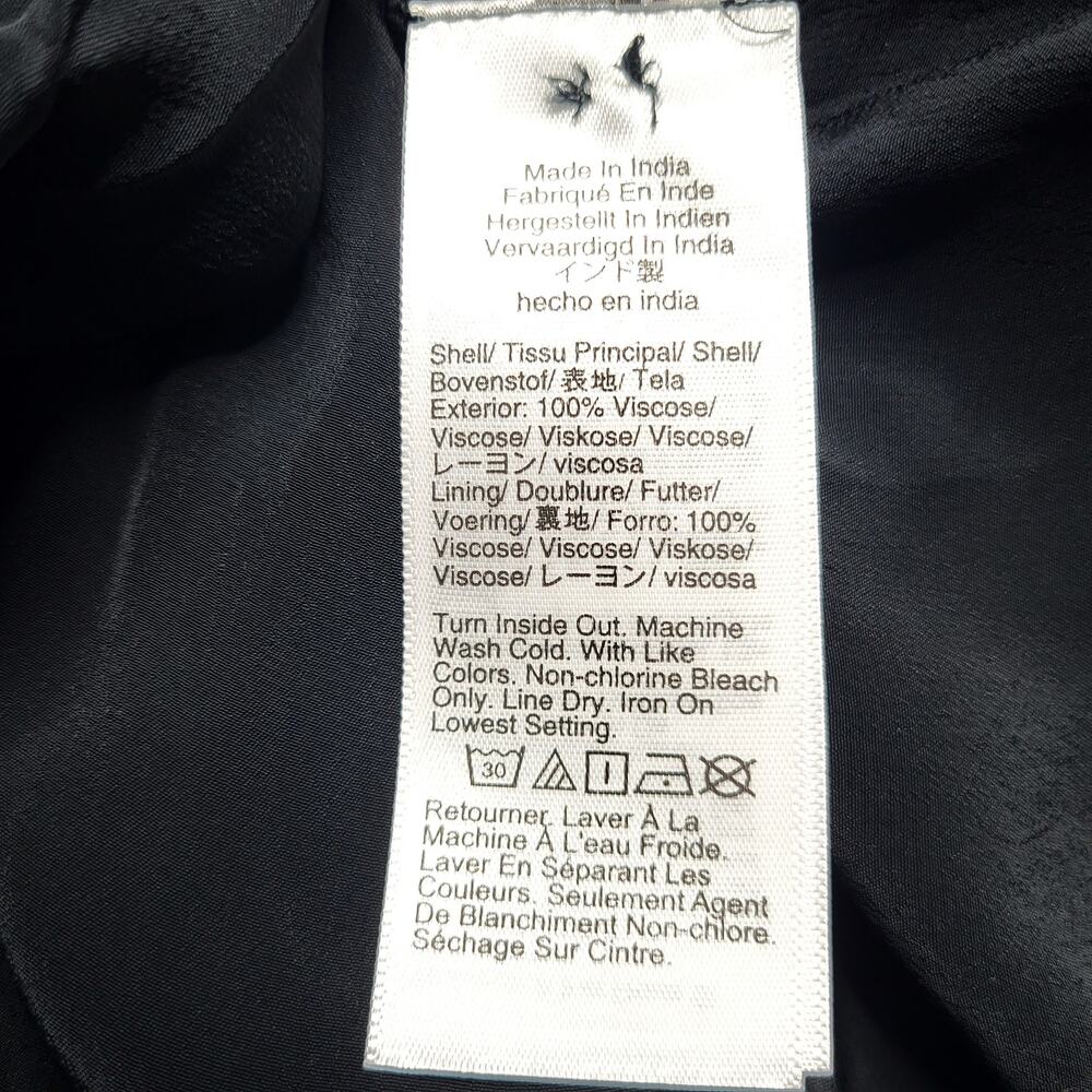 J. Crew Collection Shirtdress With Jewel Buttons Black Mini Short Sleeve Small 6 - Picture 9 of 9